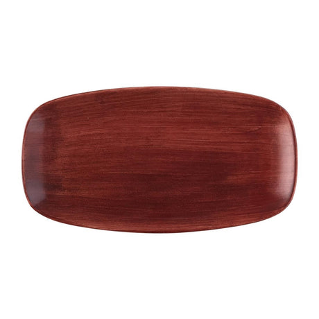 Churchill Stonecast Patina Chefs Oblong Plate Red Rust 348x189mm (Pack of 6) - FS889 Plates Churchill