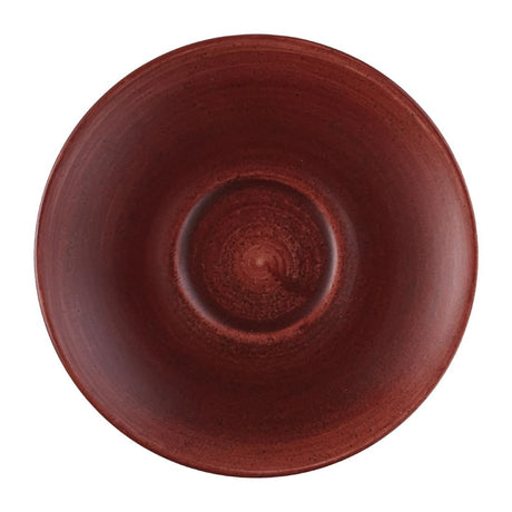 Churchill Stonecast Patina Cappuccino Saucer Red Rust 159mm (Pack of 12) - FS892 Churchill Super Vitrified Churchill   