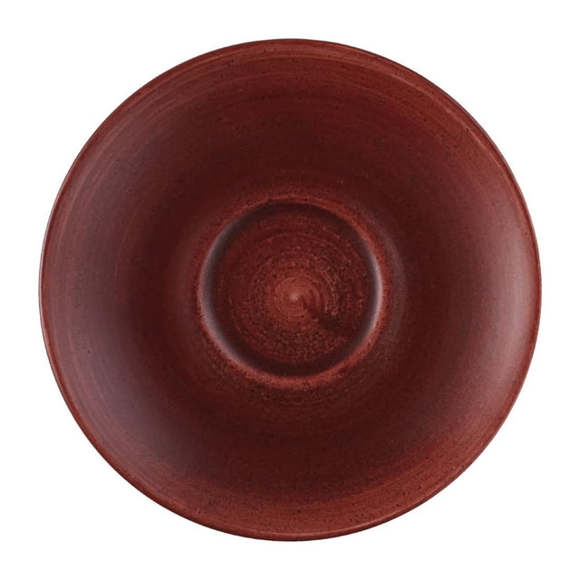 Churchill Stonecast Patina Cappuccino Saucer Red Rust 159mm (Pack of 12) - FS892 Churchill Super Vitrified Churchill   