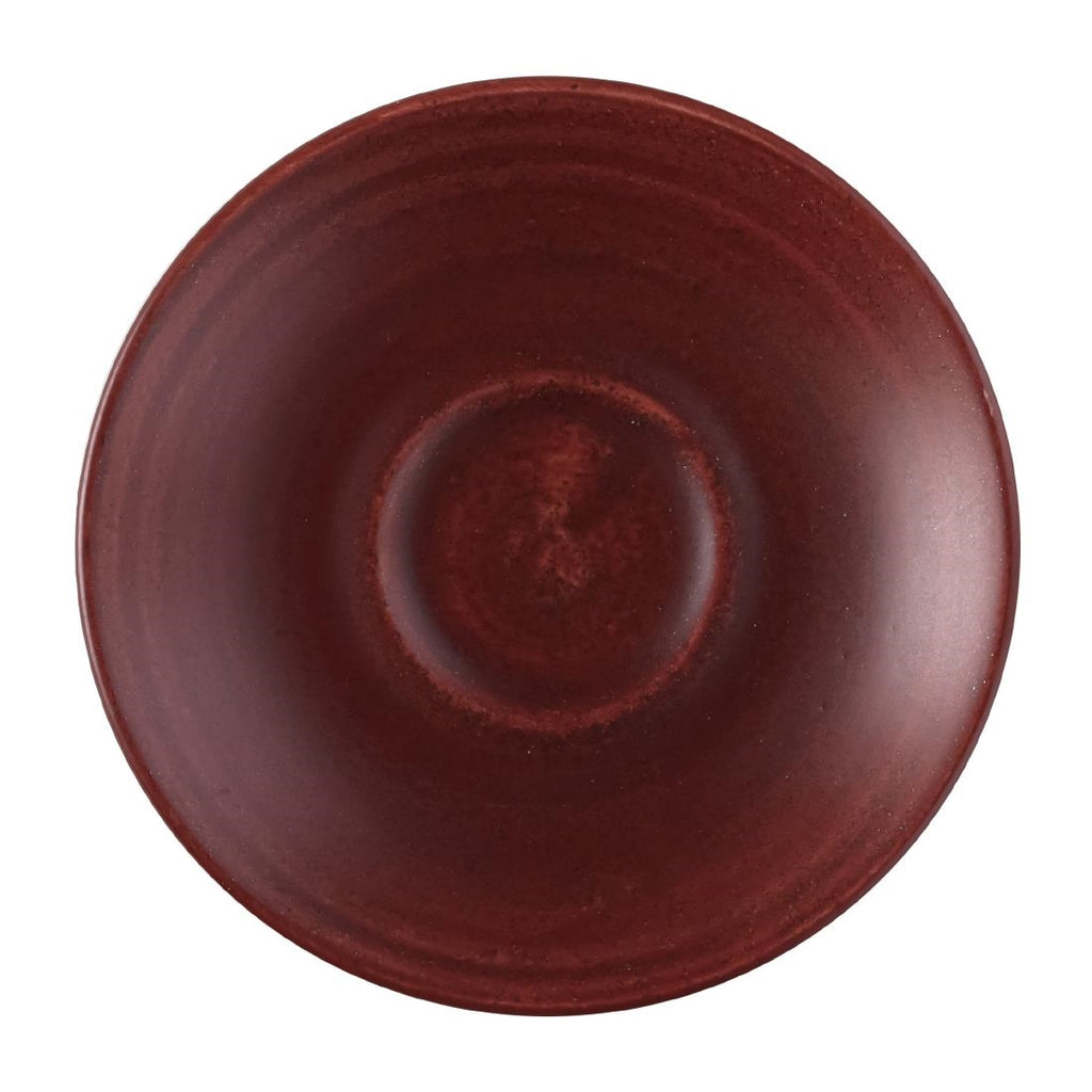 Churchill Stonecast Patina Espresso Saucer Red Rust 114mm (Pack of 12) - FS894 Churchill Super Vitrified Churchill   
