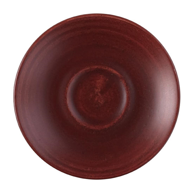 Churchill Stonecast Patina Espresso Saucer Red Rust 114mm (Pack of 12) - FS894 Churchill Super Vitrified Churchill   