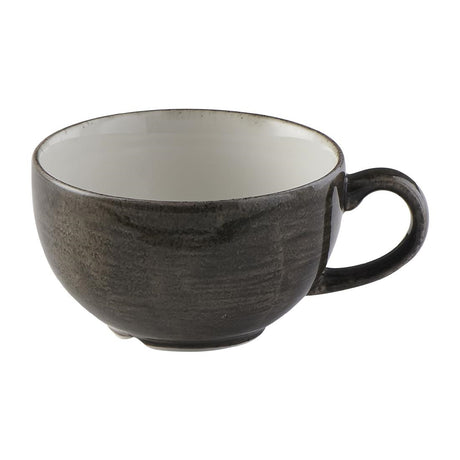 Churchill Stonecast Patina Cappuccino Cup Iron Black 227ml (Pack of 12) - FS898 Cups and Mugs Churchill