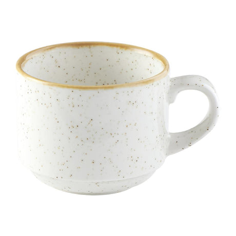 Churchill Stonecast Profile Stacking Cup Barley White 227ml (Pack of 12) - FS904 Cups and Mugs Churchill