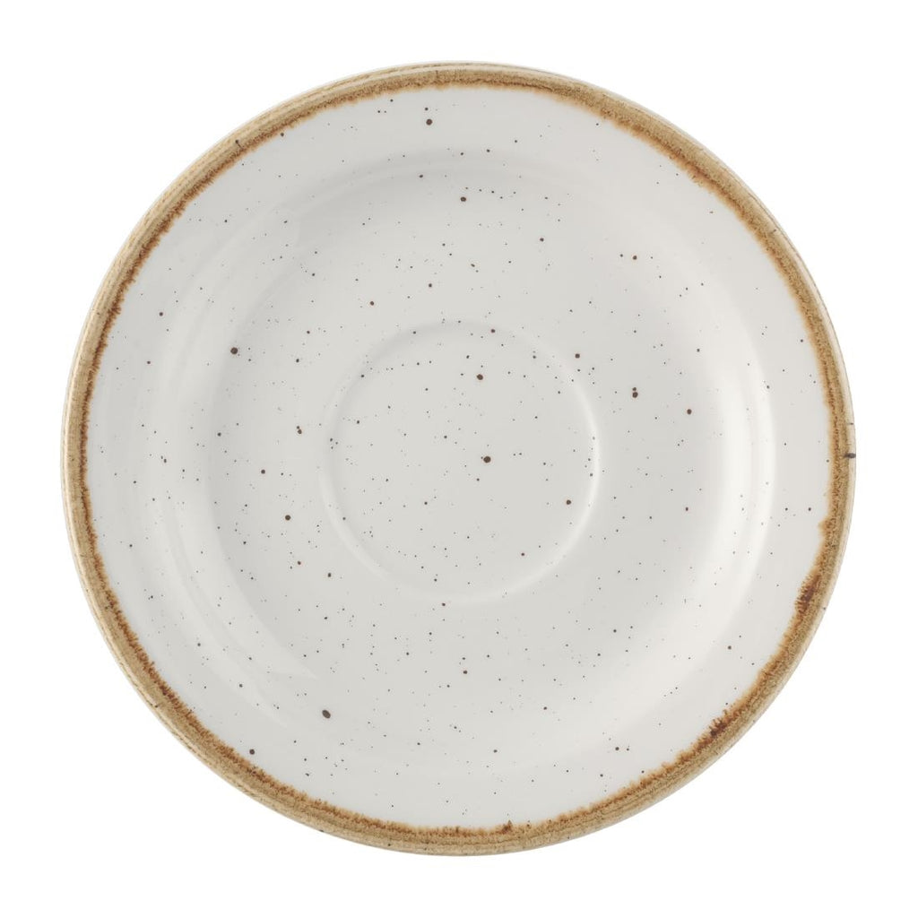 Churchill Stonecast Profile Saucer Barley White 150mm (Pack of 12) - FS905 Churchill Super Vitrified Churchill   
