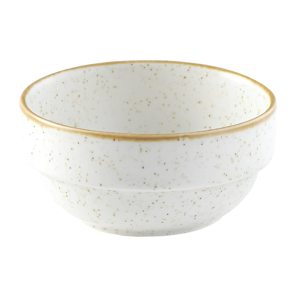 Churchill Stonecast Profile Stacking Bowl Barley White 358ml (Pack of 6) - FS906 Bowls Churchill