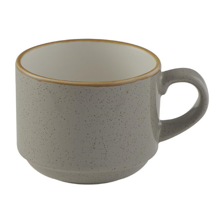 Churchill Stonecast Profile Stacking Cup Grey 227ml (Pack of 12) - FS907 Cups and Mugs Churchill