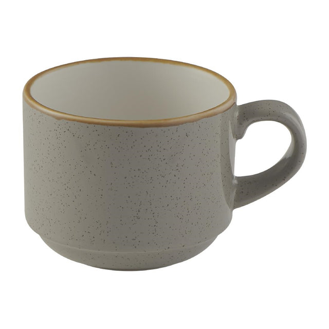 Churchill Stonecast Profile Stacking Cup Grey 227ml (Pack of 12) - FS907 Cups and Mugs Churchill