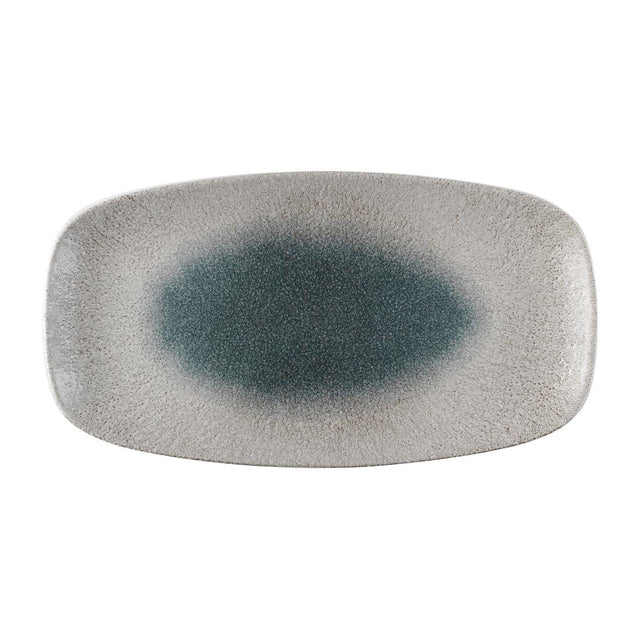 Churchill Raku Duo Agate Chefs Oblong Plate Topaz 348x189mm (Pack of 6) - FS923 Plates Churchill
