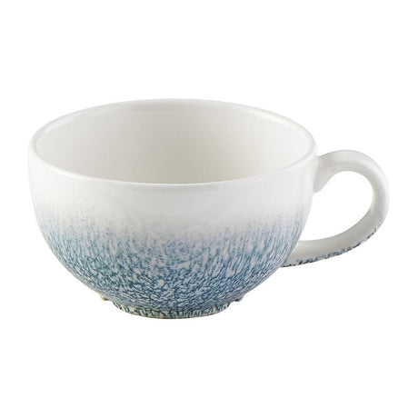 Churchill Raku Duo Cappuccino Cup Topaz Blue 227ml (Pack of 12) - FS933 Cups and Mugs Churchill
