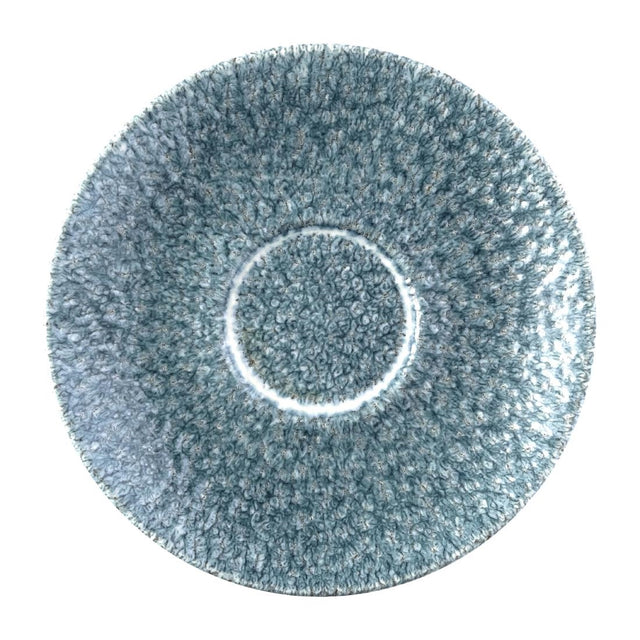 Churchill Raku Duo Cappuccino Saucer Topaz Blue 159mm (Pack of 12) - FS934 Churchill Super Vitrified Churchill   