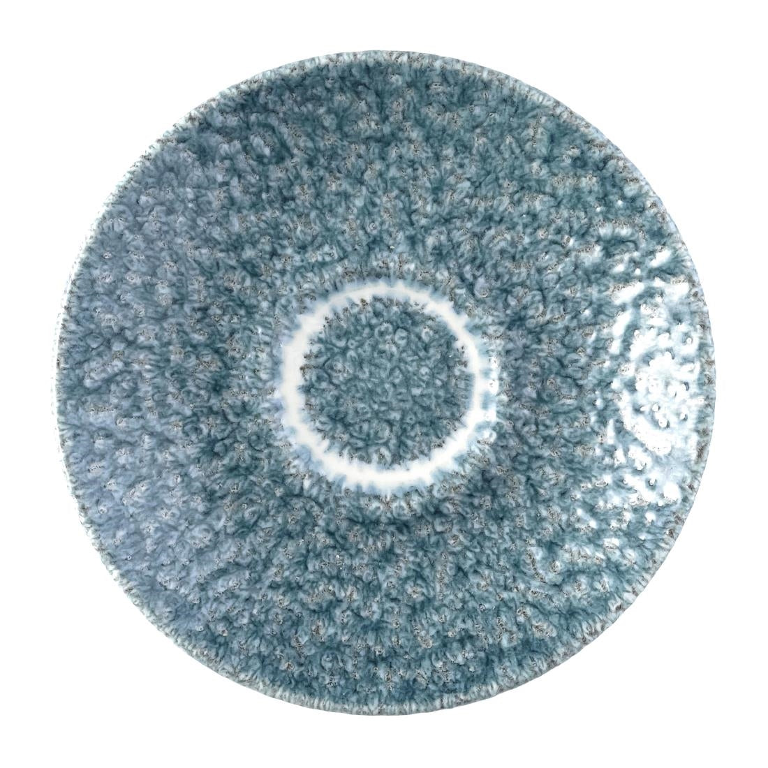 Churchill Raku Duo Espresso Saucer Topaz Blue 114mm (Pack of 12) - FS936 Churchill Super Vitrified Churchill   