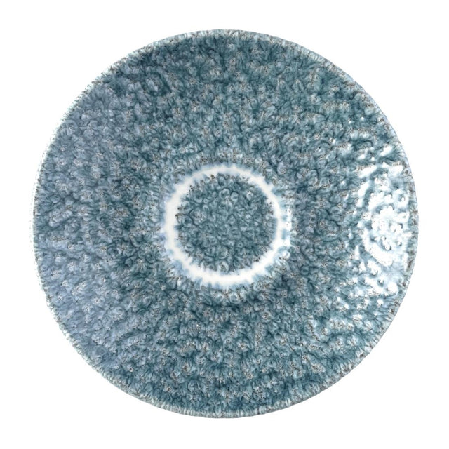 Churchill Raku Duo Espresso Saucer Topaz Blue 114mm (Pack of 12) - FS936 Churchill Super Vitrified Churchill   