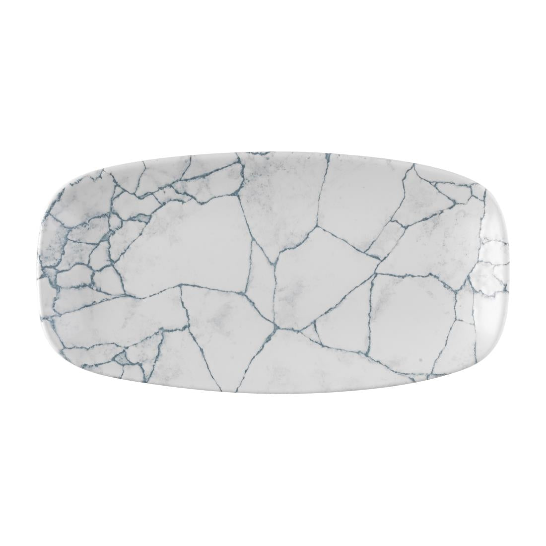 Churchill Studio Prints Kintsugi Pearl Chefs Oblong Plate Grey 287x152mm (Pack of 12) - FS942 Plates Churchill