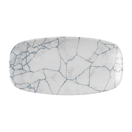 Churchill Studio Prints Kintsugi Pearl Chefs Oblong Plate Grey 287x152mm (Pack of 12) - FS942 Plates Churchill