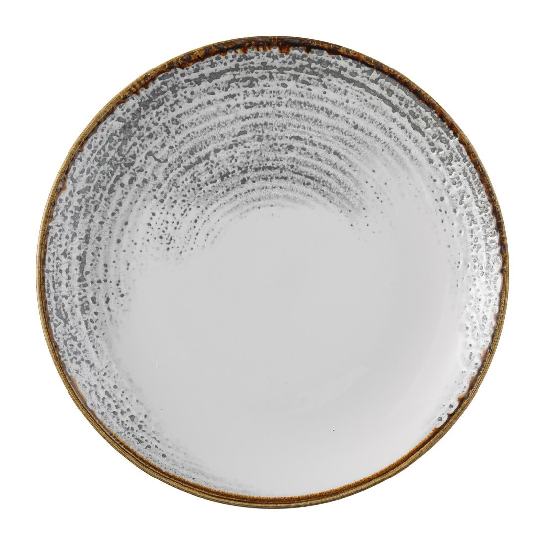 Churchill Studio Prints Homespun Accents Jasper Evolve Coupe Plate Grey 260mm (Pack of 12) - FS945 Plates Churchill