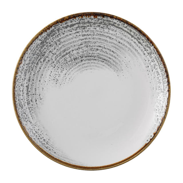 Churchill Studio Prints Homespun Accents Jasper Evolve Coupe Plate Grey 260mm (Pack of 12) - FS945 Plates Churchill