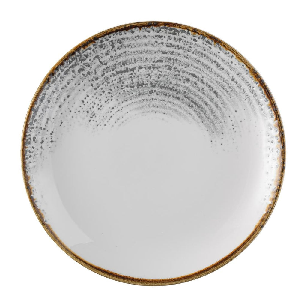Churchill Studio Prints Homespun Accents Jasper Evolve Coupe Plate Grey 219mm (Pack of 12) - FS946 Plates Churchill