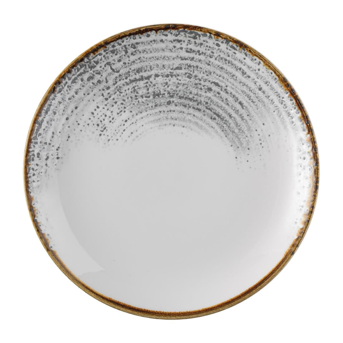 Churchill Studio Prints Homespun Accents Jasper Evolve Coupe Plate Grey 219mm (Pack of 12) - FS946 Plates Churchill