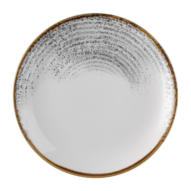 Churchill Studio Prints Homespun Accents Jasper Evolve Coupe Plate Grey 219mm (Pack of 12) - FS946 Plates Churchill