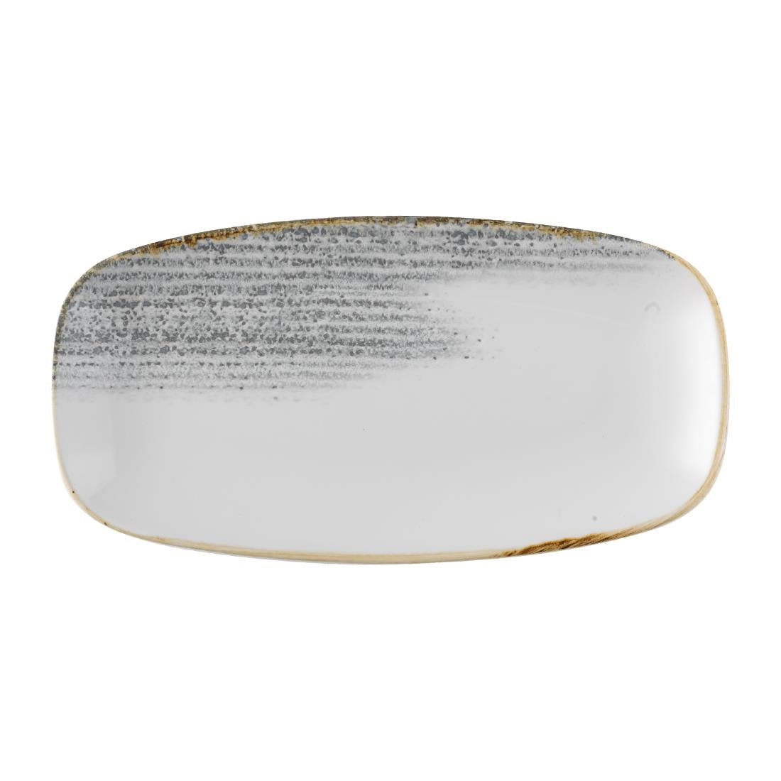 Churchill Studio Prints Homespun Accents Jasper Chefs Oblong Plate Grey 287x152mm (Pack of 12) - FS950 Plates Churchill