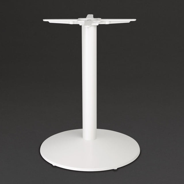 Bolero Cast Iron Round Table Base White - FT029 Poseur Height Table Bases Bolero   