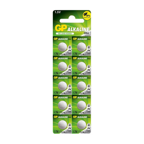 GP  Battery LR44 A76 (Pack of 10) - FT032  GP   