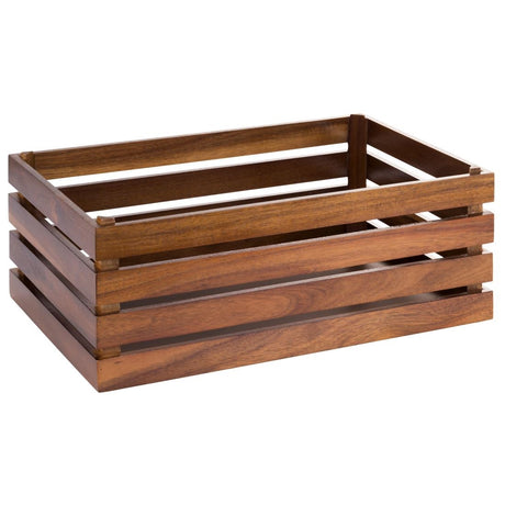 APS Superbox Natural Acacia Wooden Crate 555 x 350mm - FT149  APS   