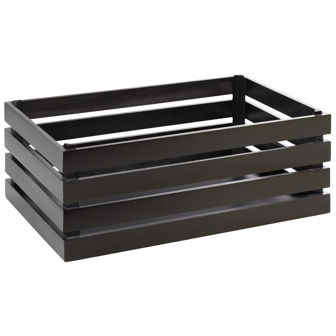 APS Superbox Coated Wooden Crate Black 555 x 350mm - FT151  APS   