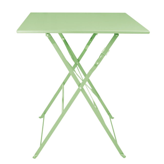 Bolero Perth Light Green Pavement Style Table Square 600mm - FT271  Bolero   