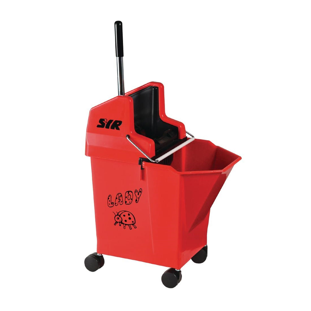 SYR NU Lady 2 Combine System Mop Bucket and Wringer 9Ltr Red - FT332  Scot Young   