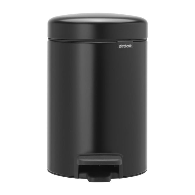 Brabantia Newlcon Pedal Bin Matt Black 3Ltr - FT373  Brabantia   