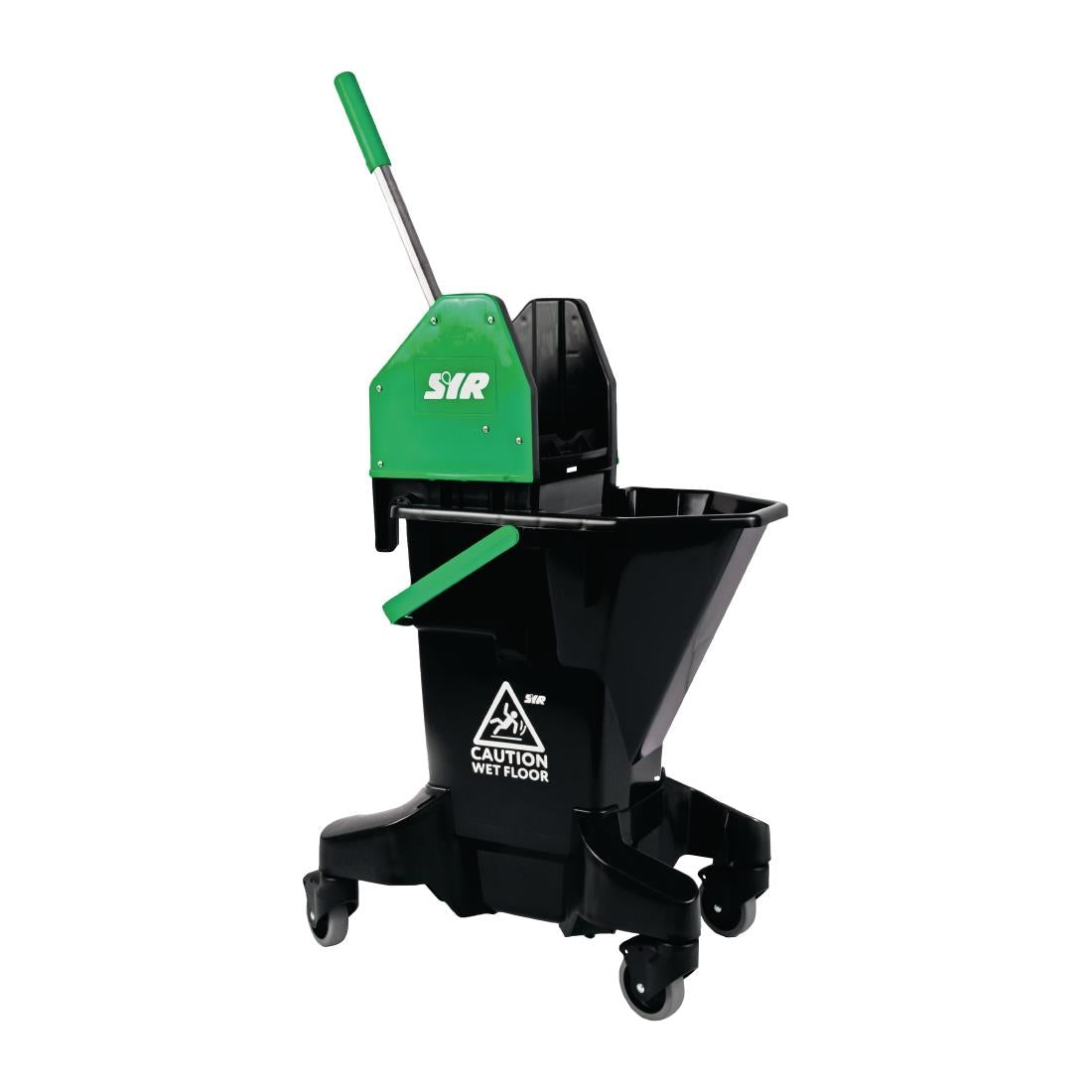 SYR Long Tall Sally Recycled Plastic Mop Bucket and Wringer 16Ltr Green - FT396  Scot Young   