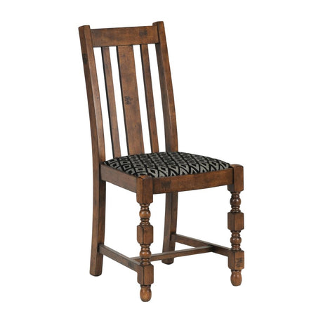 Mayfair Dining Chair with Black Diamond Padded Seat (Pack of 2) - FT409 Upholstered Dining Chairs Everyday   