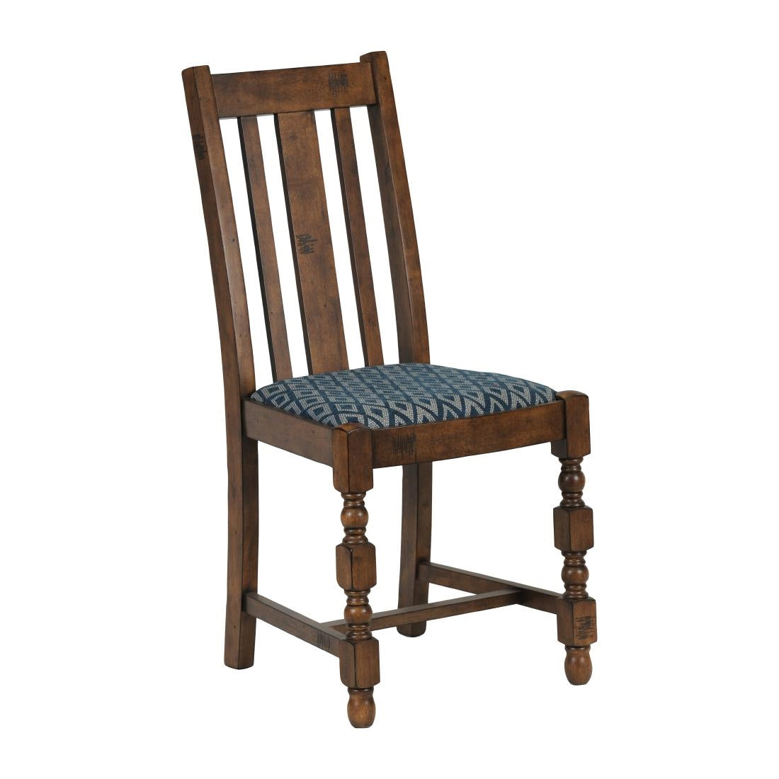 Mayfair Dining Chair with Blue Diamond Padded Seat (Pack of 2) - FT410 Upholstered Dining Chairs Everyday   