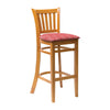 Manhattan Soft Oak Bar Chair with Red Diamond Padded Seat - FT434 Faux Leather Bar Stools Everyday   