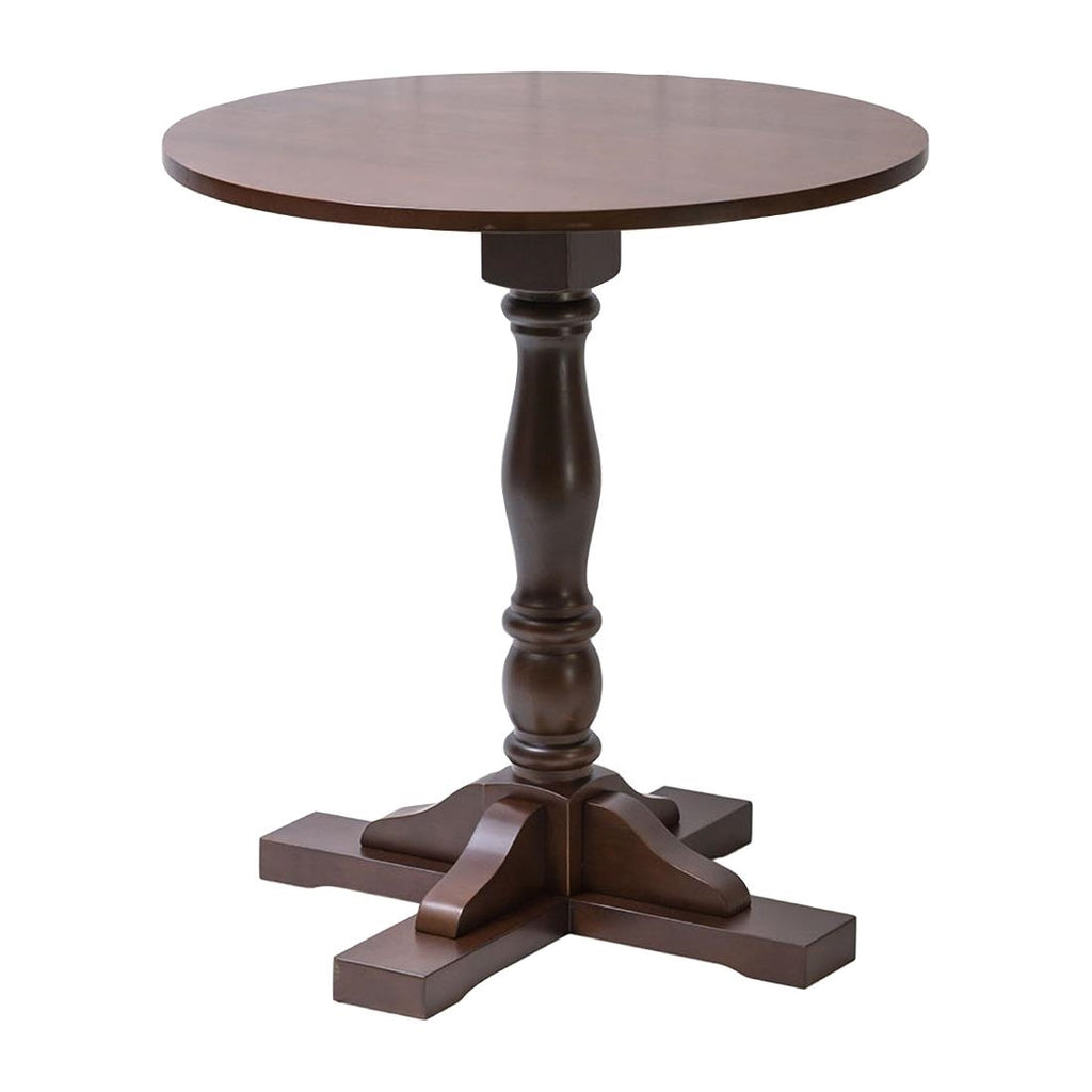 Oxford Dark Wood Pedestal Round Table 700mm - FT495 Wooden Tables Everyday   