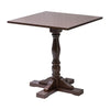 Oxford Dark Wood Pedestal Square Table 700x700mm - FT497 Wooden Tables Everyday   