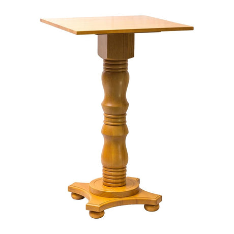 Islington Poseur Square Table Soft Oak 700x700mm - FT508 Wooden Tables Everyday   