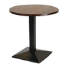 Turin Metal Base Pedestal Round Table with Vintage Top 760mm - FT511 Wooden Tables Everyday   