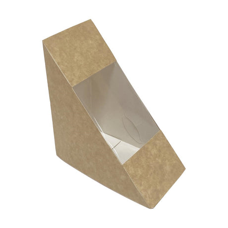 Fiesta Recyclable Standard Sandwich Wedge with PET Window 65mm (Pack of 500) - FT650 Takeaway Food Containers Fiesta   