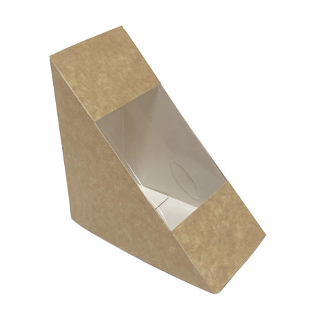 Fiesta Recyclable Deep Sandwich Wedge with PET Window 75mm (Pack of 500) - FT651 Takeaway Food Containers Fiesta   