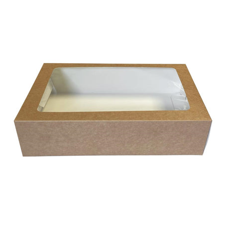 Fiesta Recyclable Platter Box with PET Window (Pack of 25) - FT672 Takeaway Food Containers Fiesta   