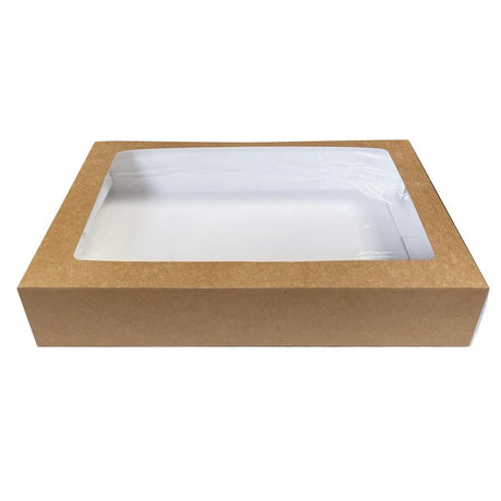 Fiesta Recyclable Platter Box with PET Window Large (Pack of 25) - FT673 Takeaway Food Containers Fiesta   