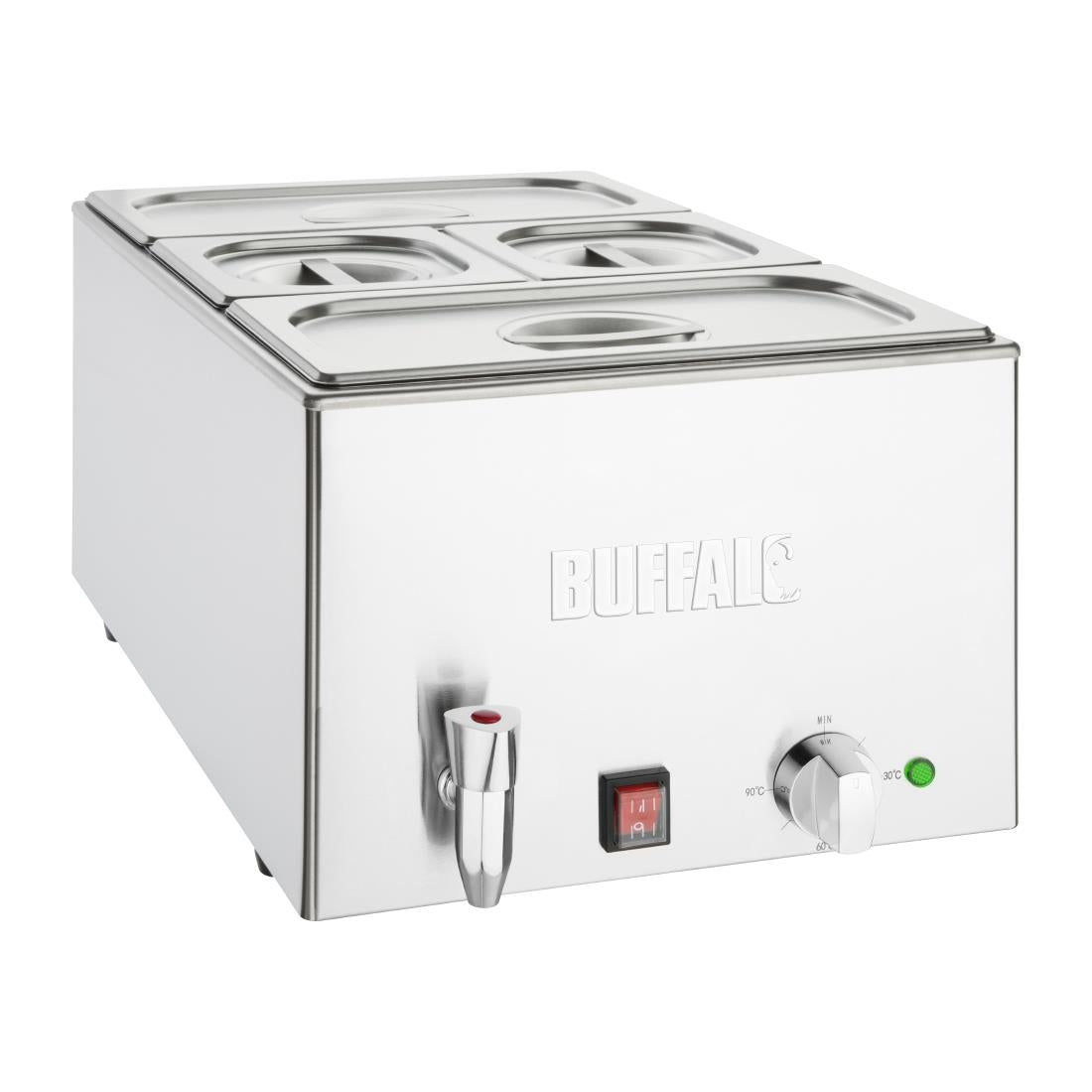 Buffalo Bain Marie with Tap and Pans - FT692 Bain Maries Buffalo