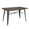Bolero Complete Outdoor Aluminium Table 120x76x76cm - Dark Wood Effect Finish - FT955 Wooden Tables Bolero   