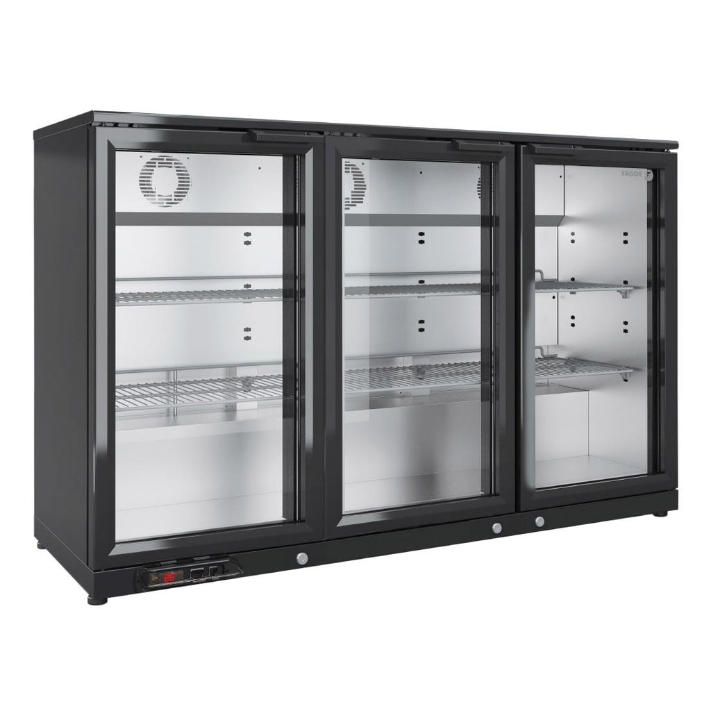 Fagor EERM Series Back Bar Cooler 3 Door Black EERM-3 - FU035  Fagor   