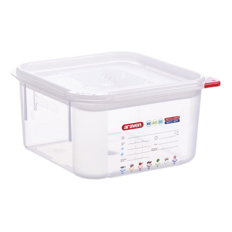 Araven Squared Transparent Polypropylene Container with Lid 2Ltr - FU100  Araven   