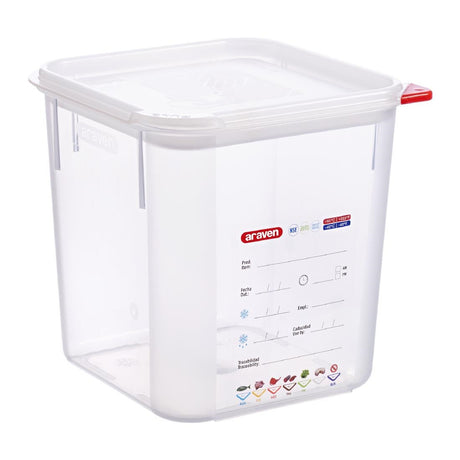 Araven Squared Transparent Polypropylene Container with Lid 4Ltr - FU101  Araven   
