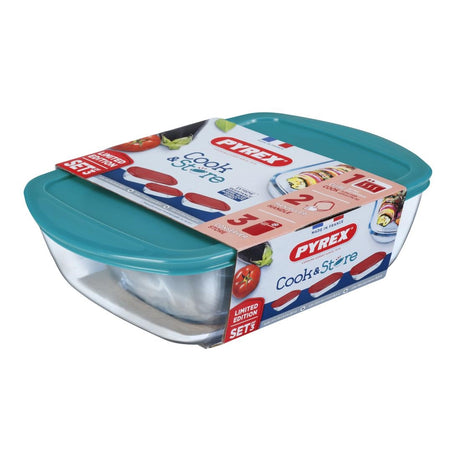 Pyrex Cook & Store 3 Piece Set 0.4Ltr & 1.1Ltr & 2.5Ltr - FU126  Pyrex   