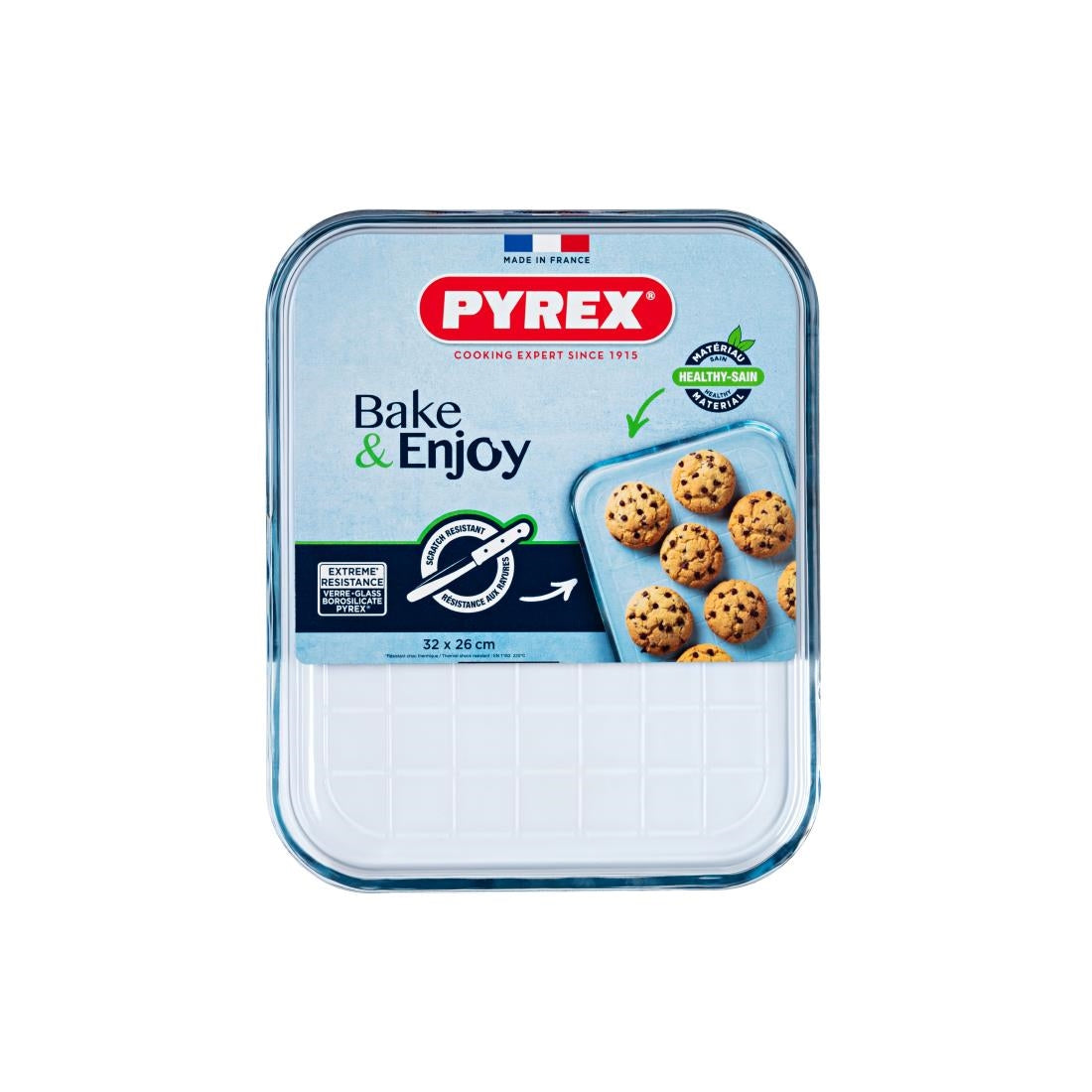 Pyrex Glass Baking Tray 350 x 260 x 20mm - FU128 Baking Trays, Sheets & Pans Pyrex